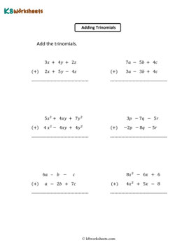 Adding Trinomials