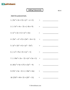 Adding Polynomials 1