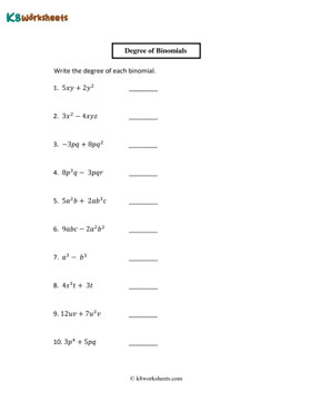 Degree of Binomials