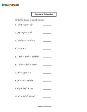 Degree of Trinomials