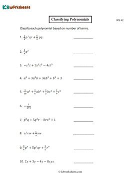 Classifying Polynomials Based on Terms | Up to 5 Terms 2