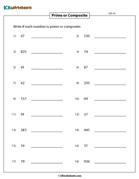 Identifying Prime and Composite Numbers 1