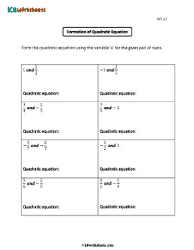 Forming Quadratic Equations from the Roots 2