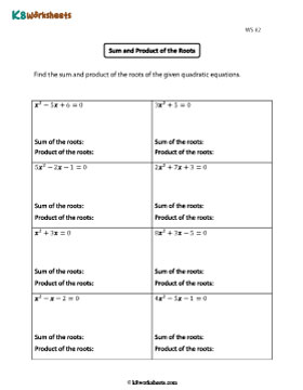 Finding Sum and Product of the Roots from the Equation 2