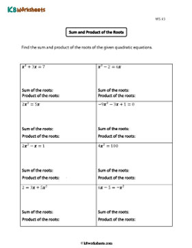 Finding Sum and Product of the Roots from the Equation 3