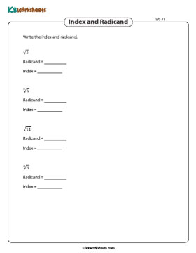 Identifying Index and Radicand 1