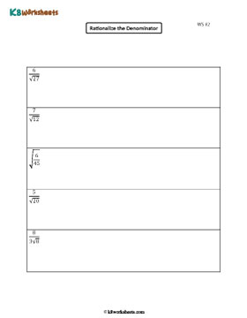 Rationalize the Denominators 2