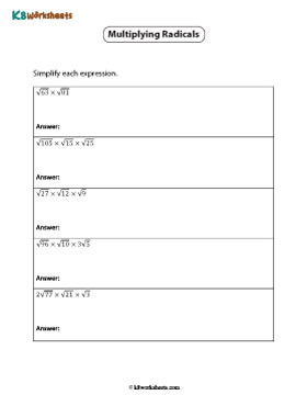 Simplifying and Multiplying Radical Expressions