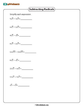 Subtracting Radical Expressions