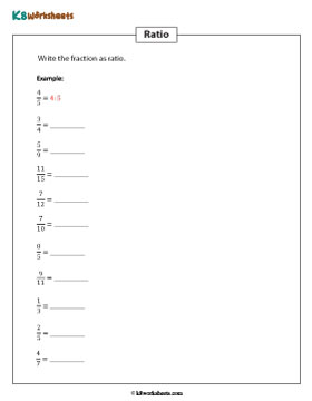 Expressing Fractions as Ratios