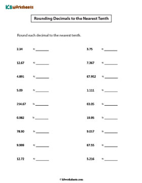 Rounding Decimals to the Nearest Tenth