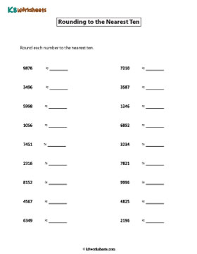 Rounding 4-digit Numbers to the Nearest Ten