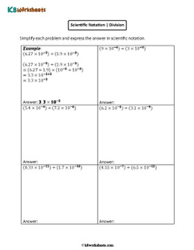 Dividing Numbers in Scientific Notation with Negative Exponents