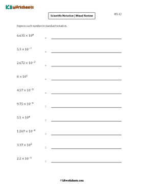 Converting Scientific Notation to Standard Form | Mixed Review 2