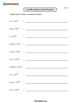 Converting Scientific Notation to Standard Form | Small Numbers 1