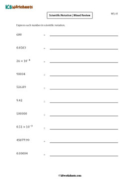 Converting Standard Form to Scientific Notation | Mixed Review 1