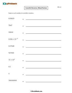 Converting Standard Form to Scientific Notation | Mixed Review 2