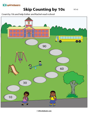 Skip Counting in 10s to Find in the Gaps 2