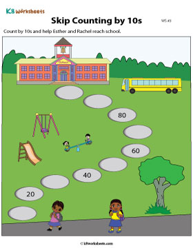 Skip Counting in 10s to Find in the Gaps 3