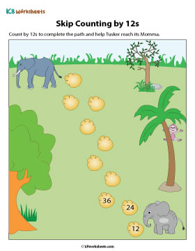 Counting by 12s to Complete a Path