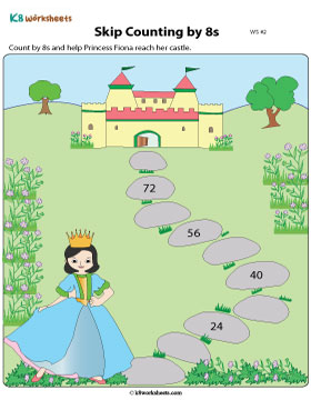 Skip Counting in 8s to Find the Castle 2