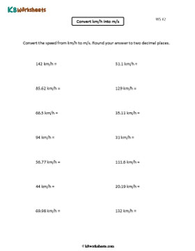 Convert from km/h to m/s 2