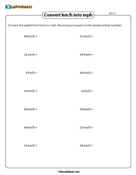 Convert kilometers per hour into miles per hour 1