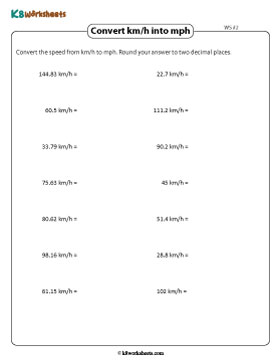 Convert kilometers per hour into miles per hour 2