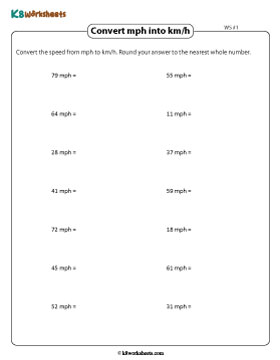 Convert miles per hour into kilometers per hour 1