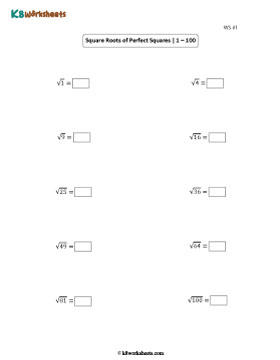 Writing Square Root of Perfect Squares 1