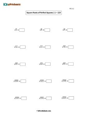 Writing Square Root of Perfect Squares 2