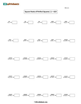 Writing Square Root of Perfect Squares 3