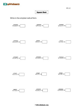 Writing Square Roots in the Simplest Radical Form 2