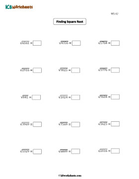 Square Root of Whole Numbers 2