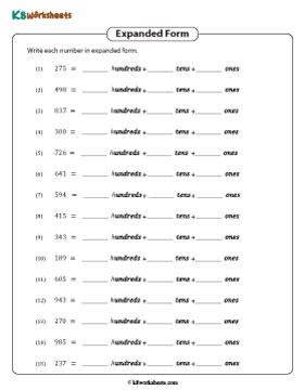 Writing in Expanded Word Form | 3-Digit