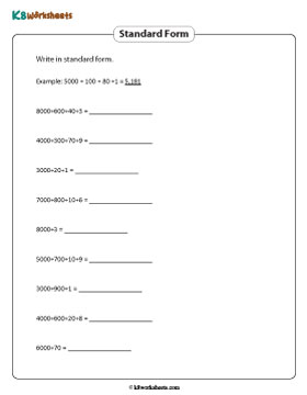 Writing in Standard Form | 4-Digit