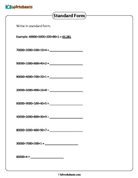 Write in Standard Form | 5-Digit