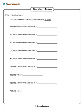 Write in Standard Form | 6-Digit