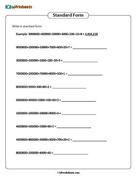 Write in Standard Form | 7-Digit