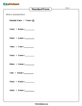 Writing in Standard Form | 2-Digit Numbers 1