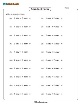 Writing in Standard Form | 2-Digit Numbers 2