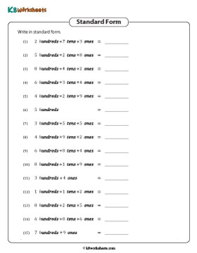 Converting Word From to Standard Form | 3-Digit