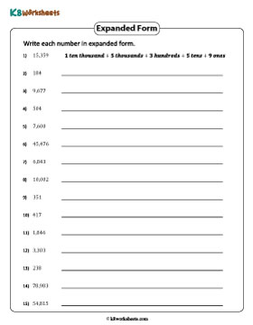 Write in Expanded Word Form | Up to 5-Digit