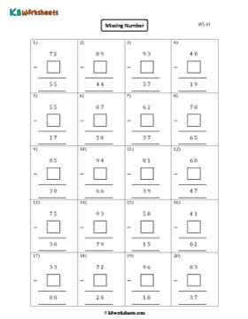 Finding the Missing Number | Column 1