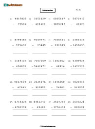 Subtracting Large Numbers