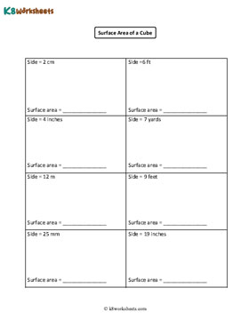 Surface Area of Cubes | Integers