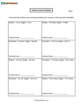 Finding the Surface Area of Cylinders 1