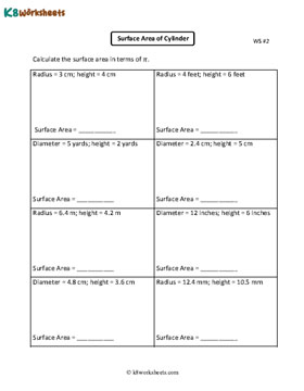 Finding the Surface Area of Cylinders 2