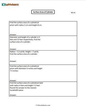 Finding the Surface Area of Cylinders 3