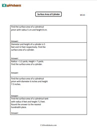 Surface Area of Cylinders